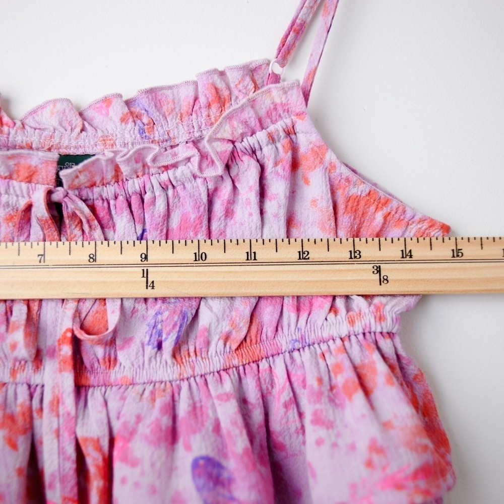 Wild Fable Babydoll Peplum Top S Pink Fairy Ruffle Tiered Butterfly Cottagecore - Picture 9 of 9